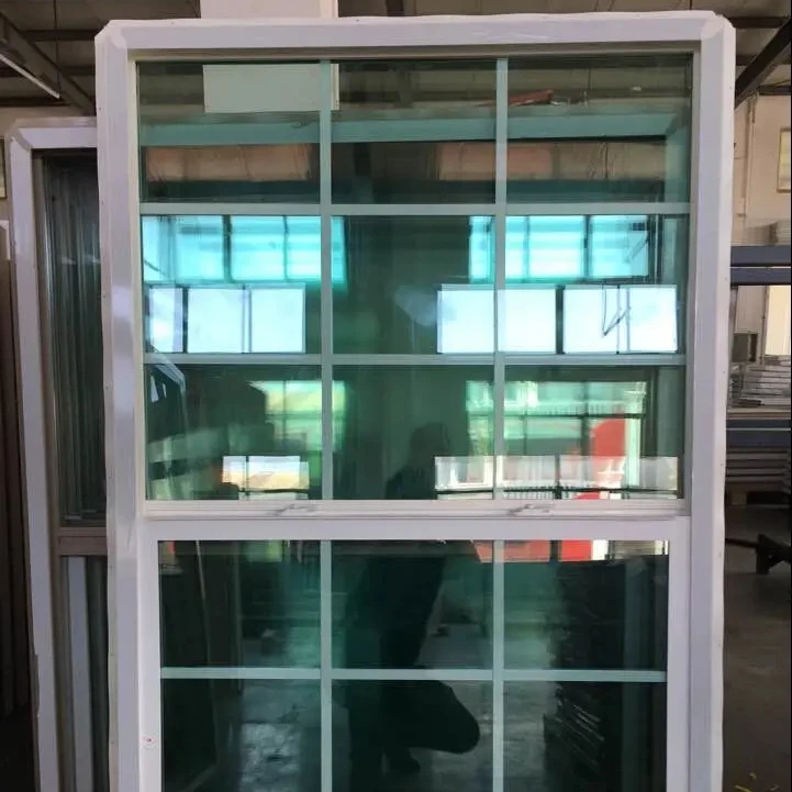 Soundproof Windproof Hurricane Impact Single Hung UPVC  Windows Single Double Glazed Vinyl Sliding PVC Windows