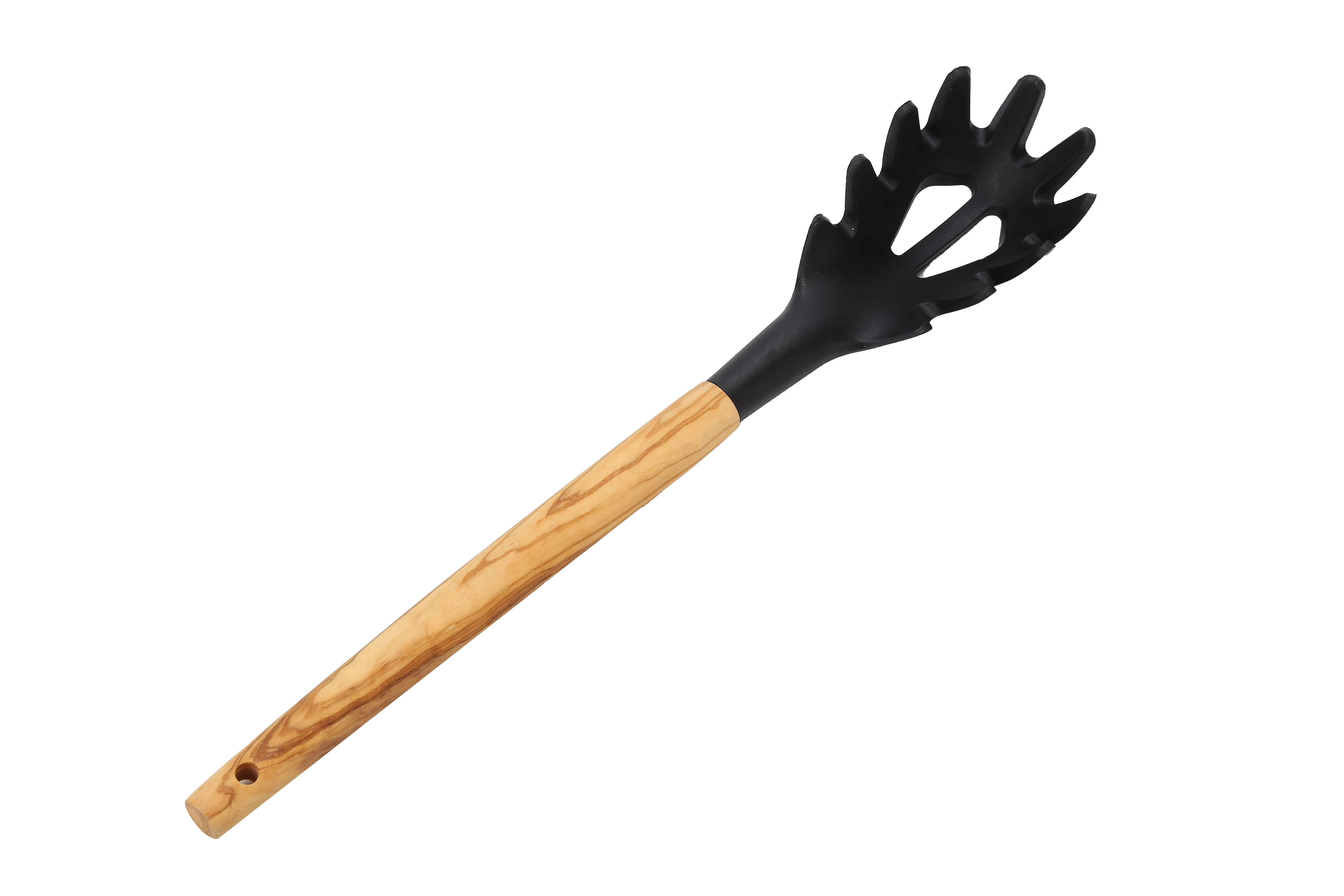 Hot Sale Heat Resistant Black 6 Piece Silicone Kitchen Spatula Strainer Spoon Set