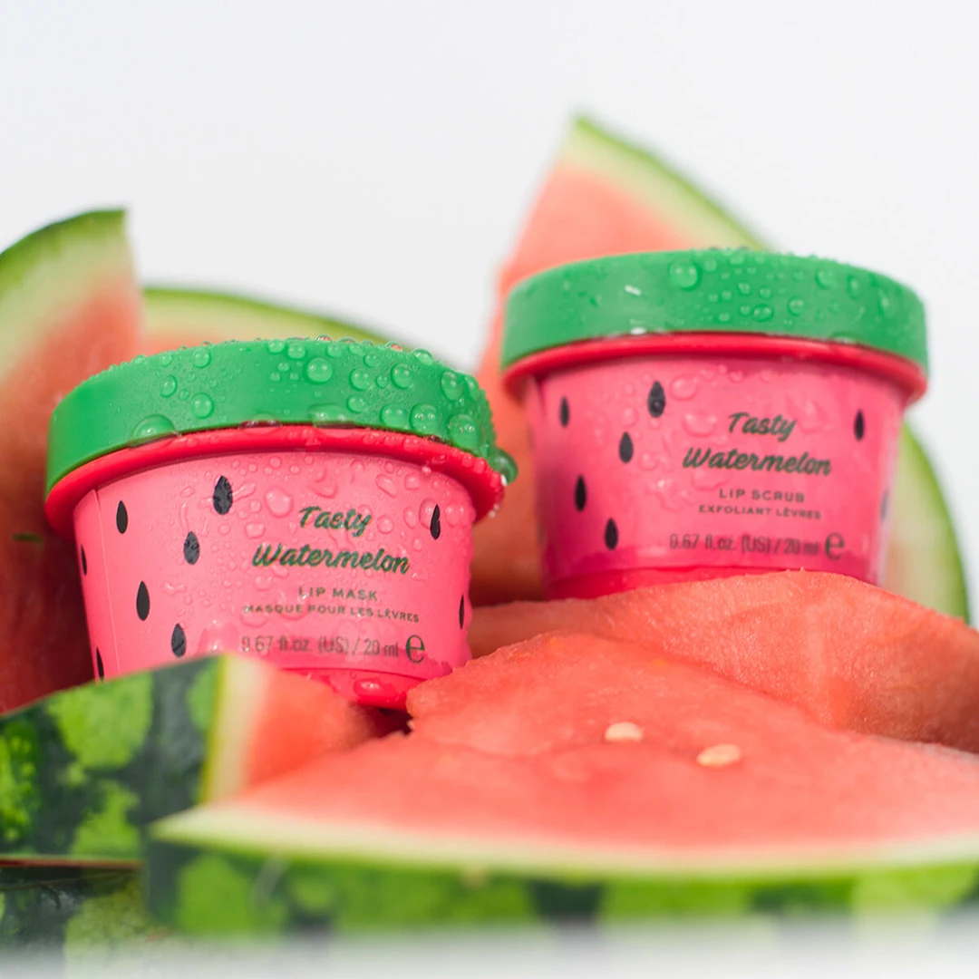 Private Label Natural Watermelon Scented Vegan Nourish Dry Lips Hydrating Lip Scrub Lip Mask