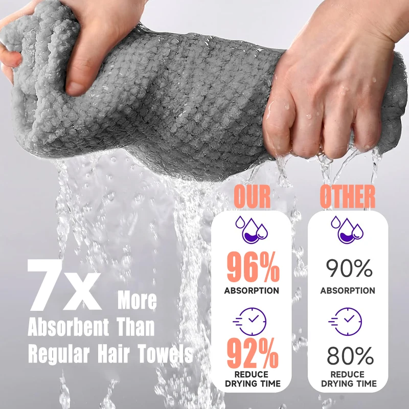 China factory direct accept Custom Logo wholesale 70*110cm hair towel turban microfiber drying cap head towel cap for hair