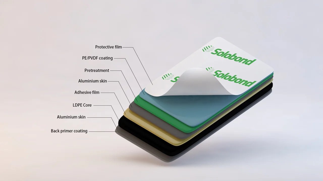 Solobond 3mm 4mm ACP/Aluminum Composite Panel/Acm Sheet door designs advertising sign board