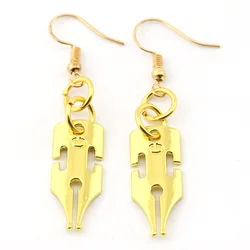 JOJOS Bizarre Adventure Earrings Kishibe Pen Earring Jewelry Written Pen Nib Writer Drop Earring For Gifts Women Men