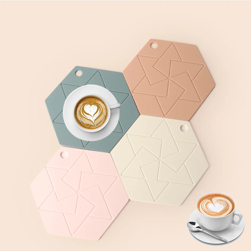 Food Grade Silicone Heat Resistant Pot Holders Multipurpose Non-Slip Hot Pads for Kitchen Potholders Silicone Trivet Mats