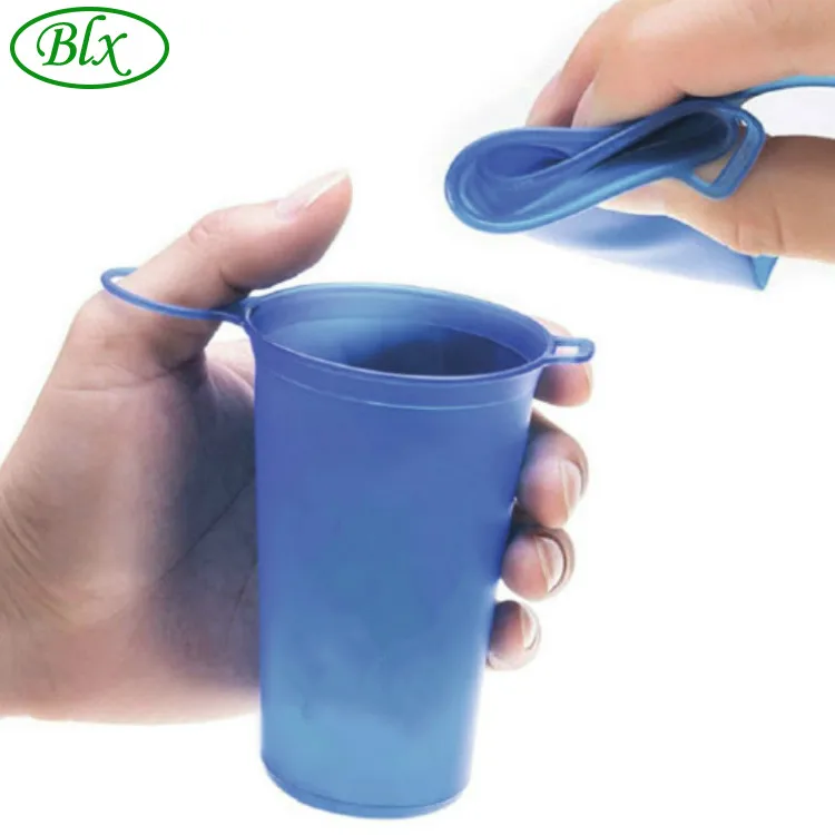 Wholesale BPA Free foldable TPU folding soft drink cup for outdoor travel contest event competition