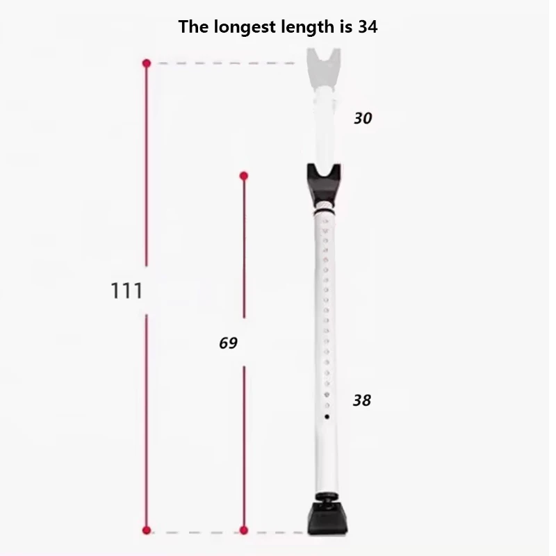 Adjustable Sliding Door Jammer Heavy Duty Security Bar Gate Lock for Apartment Hotel Room Door Catches & Closers