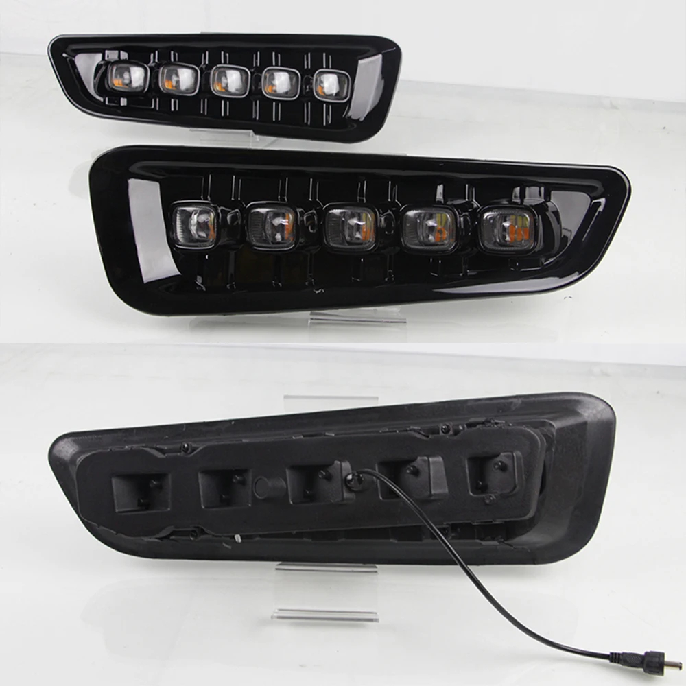 Car DRL LED Daytime Running Lights For Ford Raptor SVT F150 2016 2017 2018 2019 2020 with Turn Signal Fog Lamp