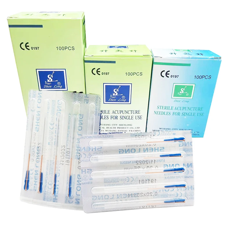 Hot Selling Shenlong Brand Copper Handle Medical Sterile Acupuncture Needle Disposable Needle Chinese Acupuncture Dry Needing