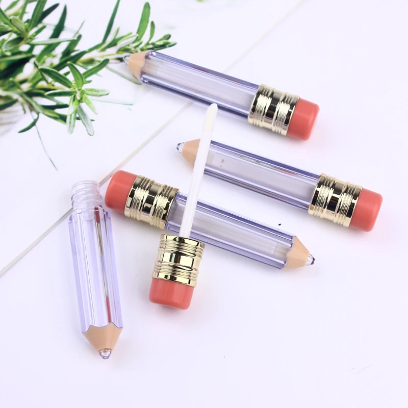 Lip Gloss Tube Pencil Lip Gloss Tubes With Wands Packing Plastic Bottles