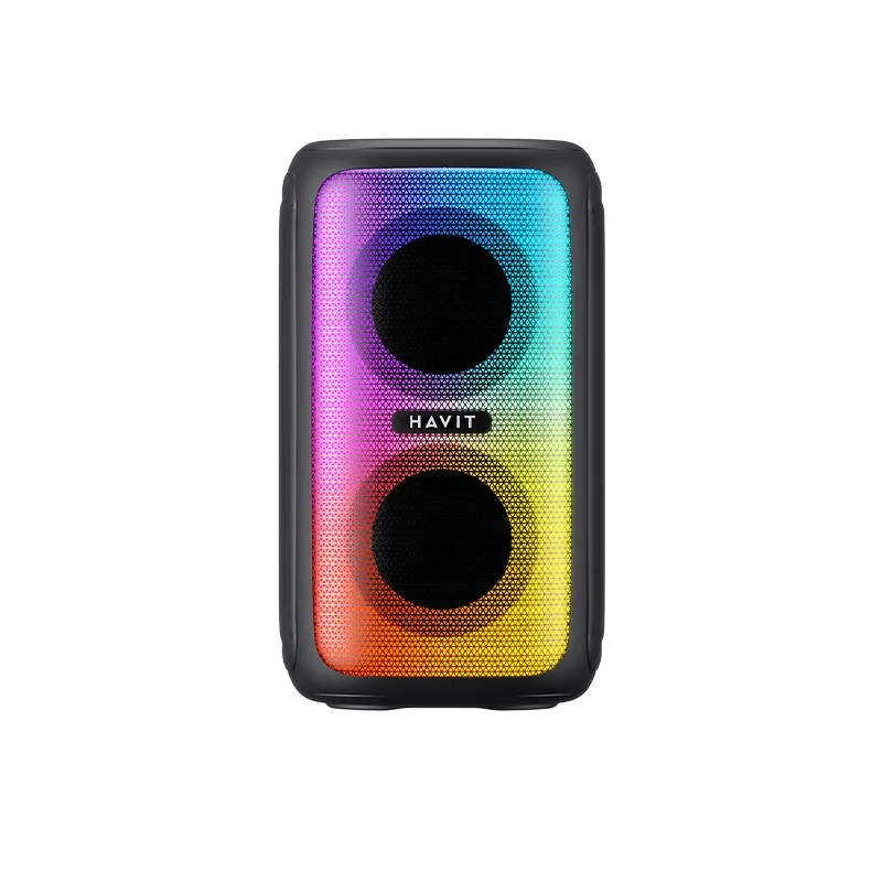 Sk877Bt Havit Ipx6 Waterproof Outdoor Speaker Home Sound Speaker Wireless Boom Boxes Portable With Rgb Light