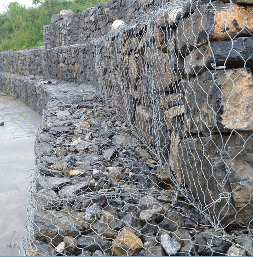 High Quality Hot Dip Galvanized Welded Gabion Wire Mesh Fencing Box Stone Cages  Welded Gabion Mesh Retaining Wall Fence