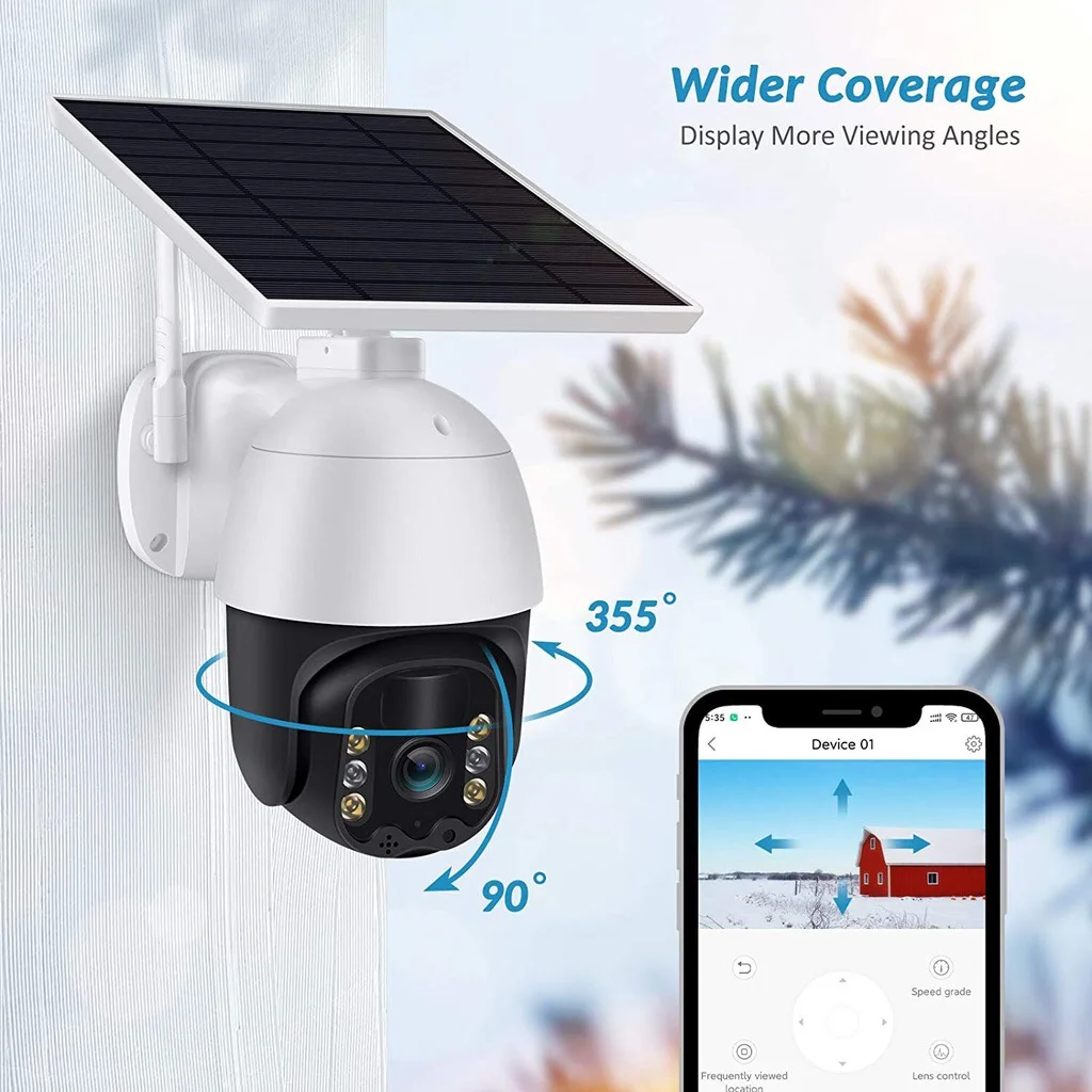 2MP PTZ 4G IP Camera Outdoor Digital Zoom Wireless H.265 P2P Security CCTV Camera Two Way Speak Audio AI Human Auto-Tracking