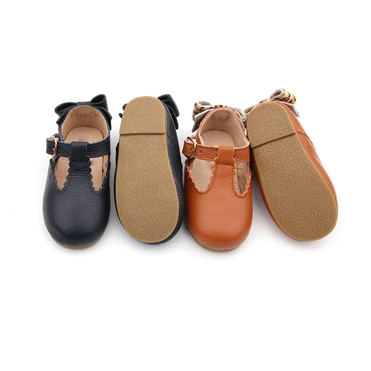  Cheap Price Fur Leather Custom Non Slip Baby Shoes Dress For