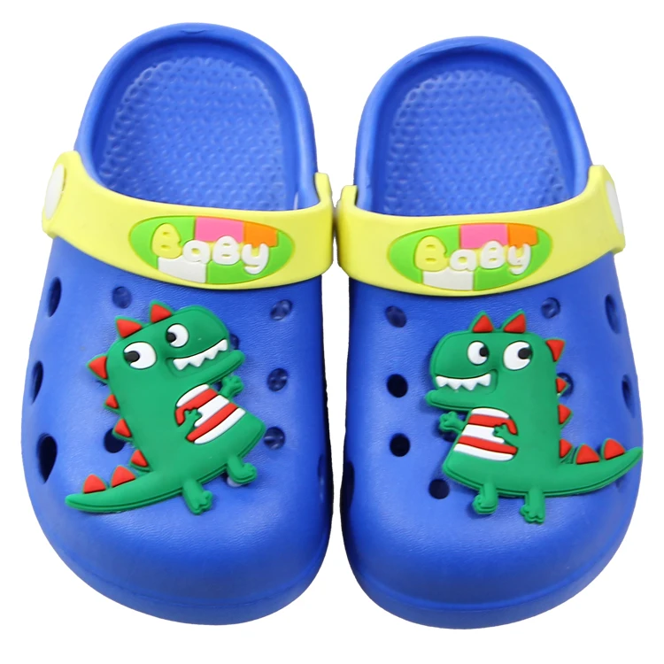 
2021 Wholesale summer cute little dinosaur hole shoes clogs eva unisex garden beach flat sandals slippers 