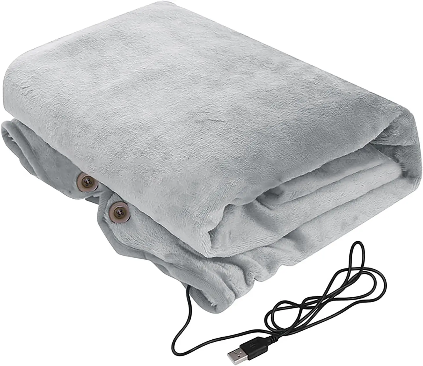 Winter Car Accessories Heated Blanket USB-Powered Sherpa Throw Blankets for Travel Home Office or Camping
