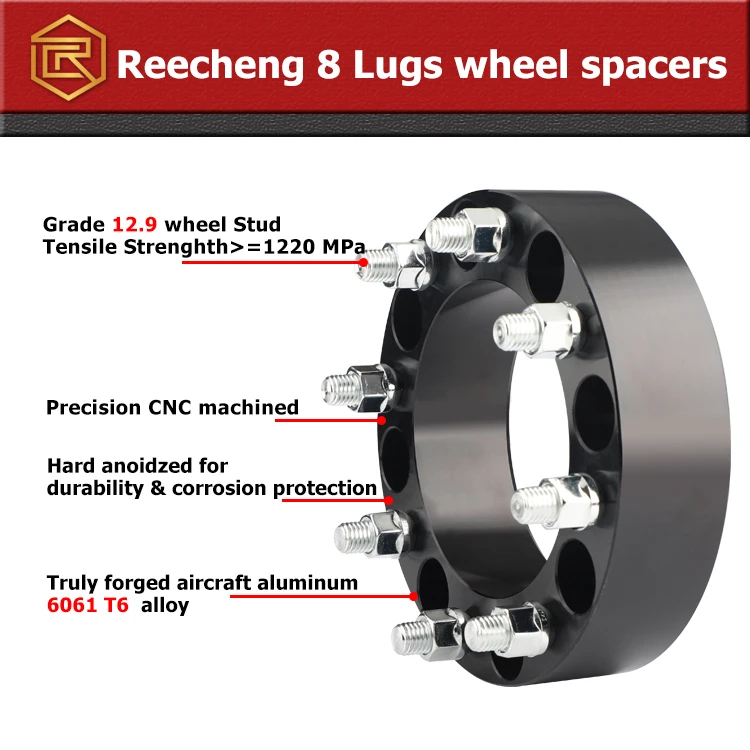 Reecheng OEM 2 inch 8x170 CB 130mm M14x2 Aluminum Forged Wheel Spacers