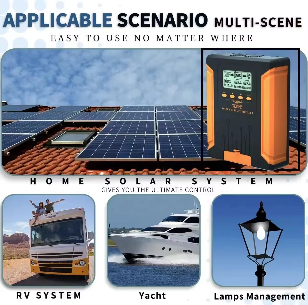 MPPT 12v 24v 36v 48v Solar Charge Controller 50A 100A 120A Mini Regulator high voltage Module for Solar PV panels LifePO4