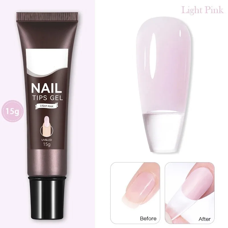 New Design Solid Nail Tip Glue Tube Packing Long Time No Flow Gel Set