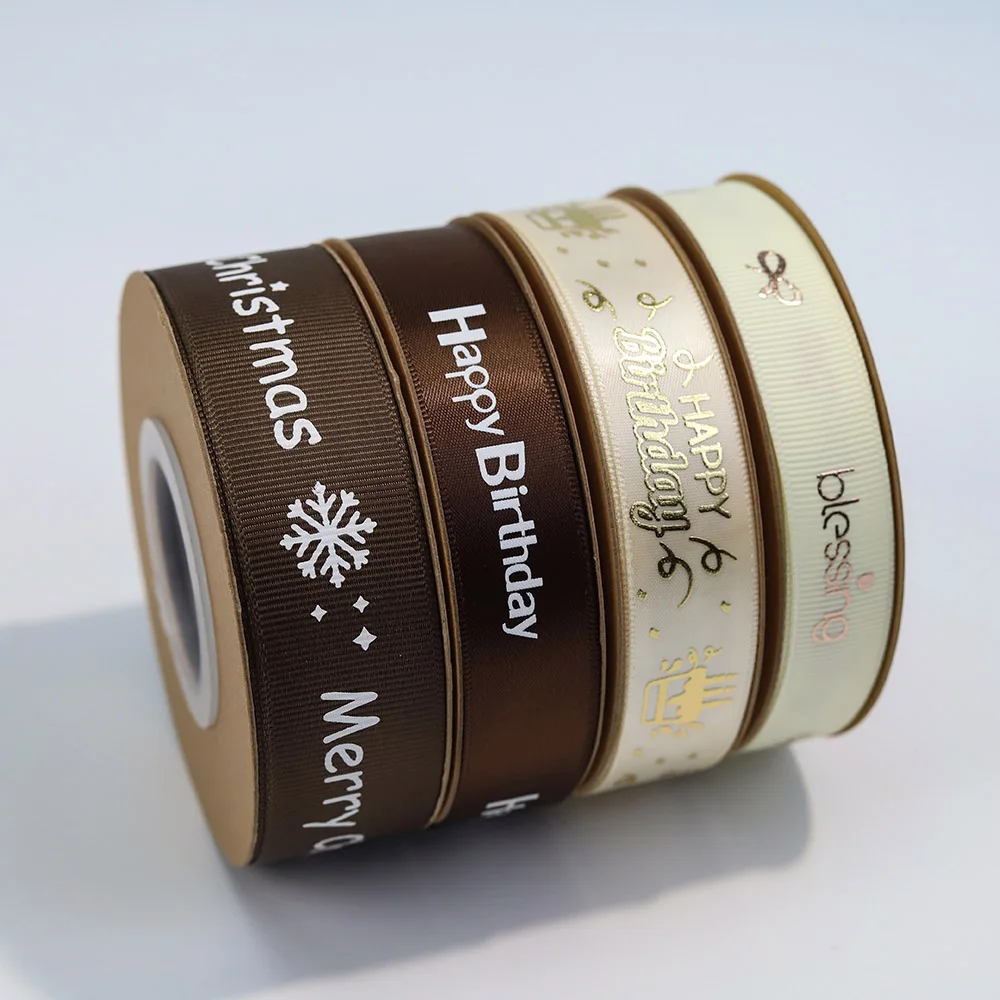 High Quality Mica Color Grosgrain Satin Ribbon Roll Double-Face Ribbons Gift Crafting Festival Celebrations Manufacture Fabric