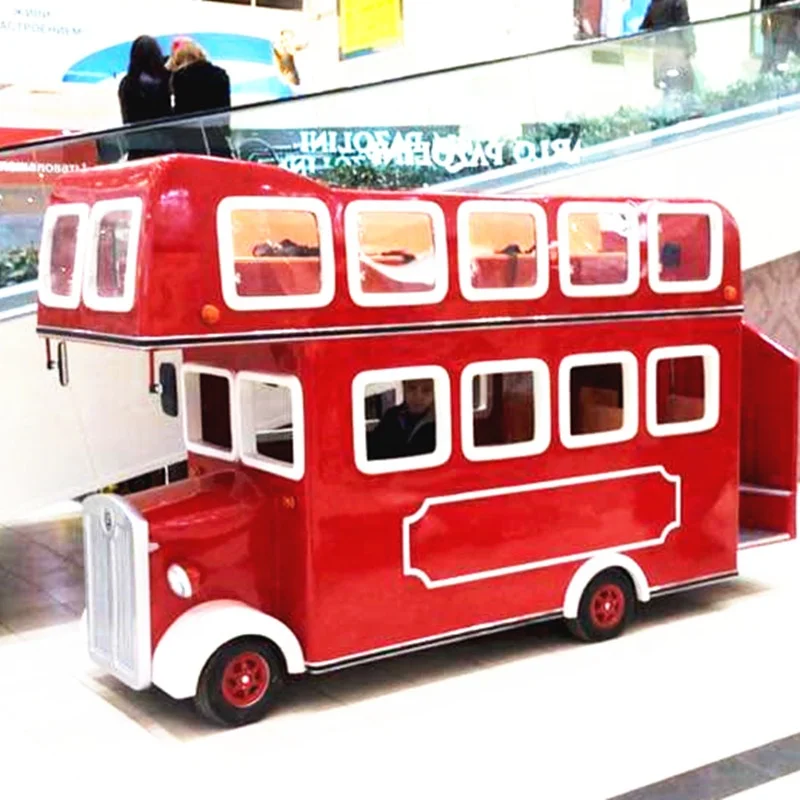 Cheap Factory Direct Supply Carnival Kiddie Amusement Park Rides Electric Open Top Mini London Double Decker Bus