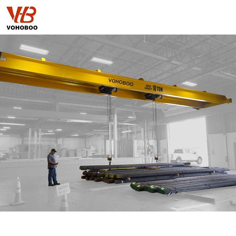 European Standard 5t 10t 50t Electrical Single & Double Girder Overhead Bridge Cranes with Remote Control