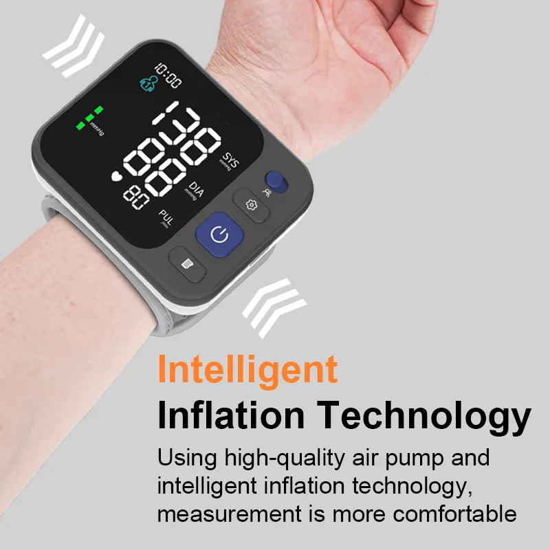 Newest Automatic Blood Pressure Machine Sphygmomanometer Digital Tensiometer Electronic Wrist Bp Monitor Blood Pressure Monitors