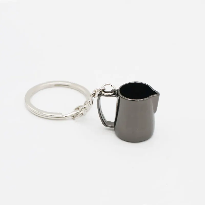 High Quality Custom logo 3d Metal Coffee Keychain