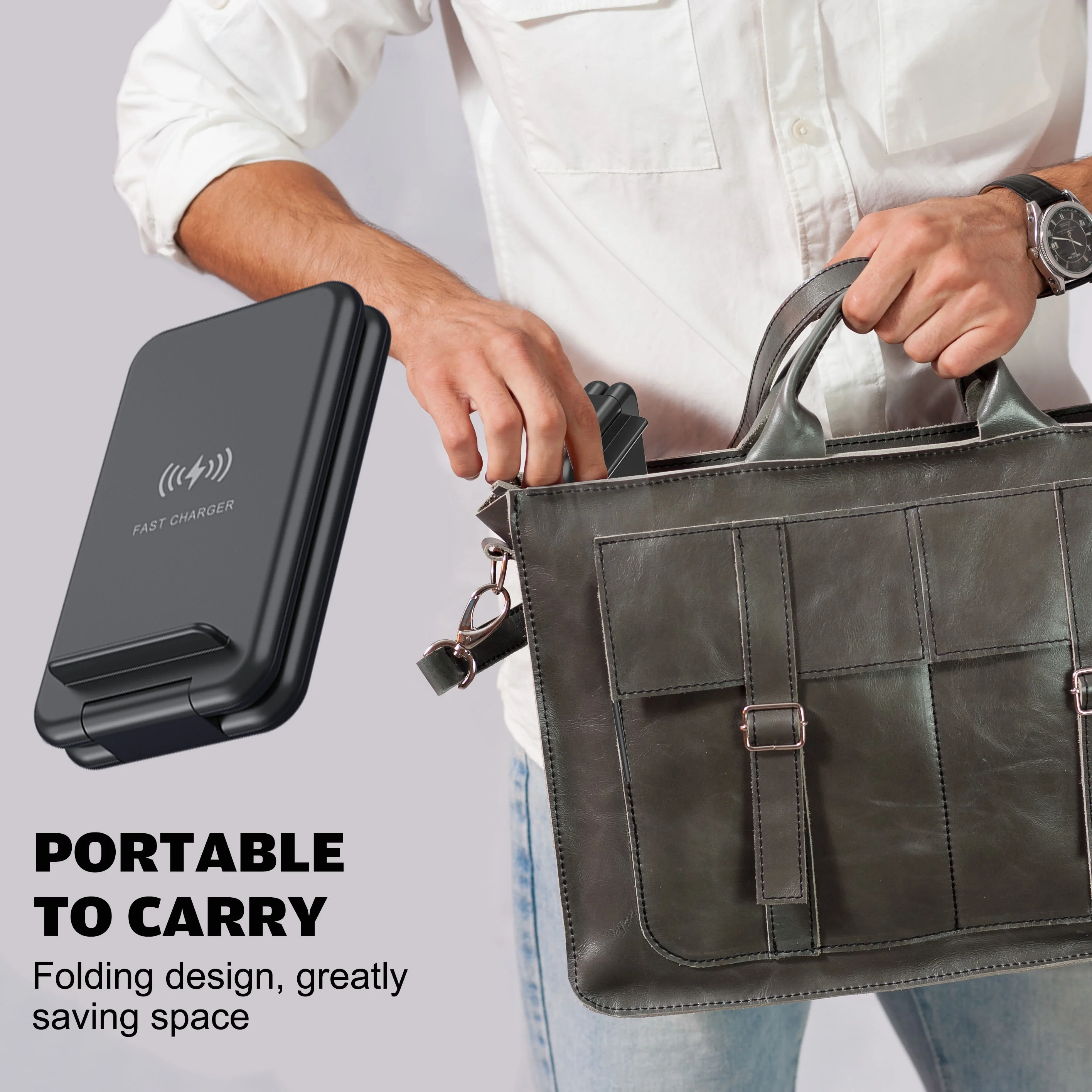  Trending Products 2021 New Arrivals 15w Qi Fast Charge 3 in 1 Wireless Phone Charger 3-in-1 Charging Dock Station