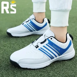 Wholesale Nylon Squares Number 1 Ecoc Leather Spike Mens Custom Golf Shoes Men Waterproof Kid