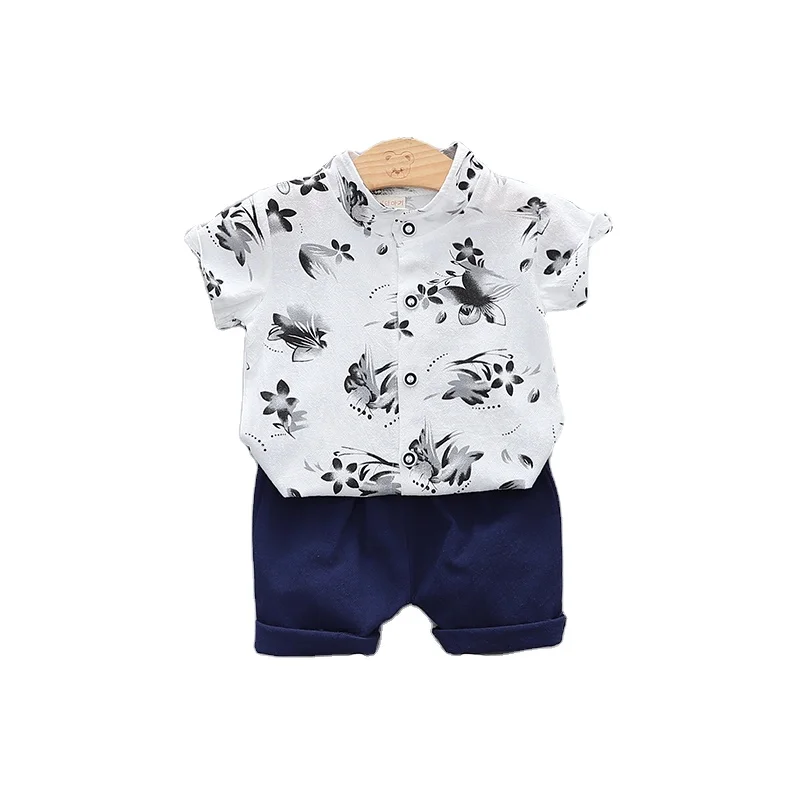 Летняя Детская рубашка с коротким рукавом для мальчиков, Детская тонкая летняя рубашка, повседневный костюм от производителя, оптовая продажа