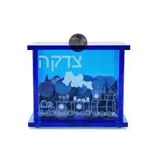 Judaica Tzedakah коробка акриловая витрина с печатным дизайном