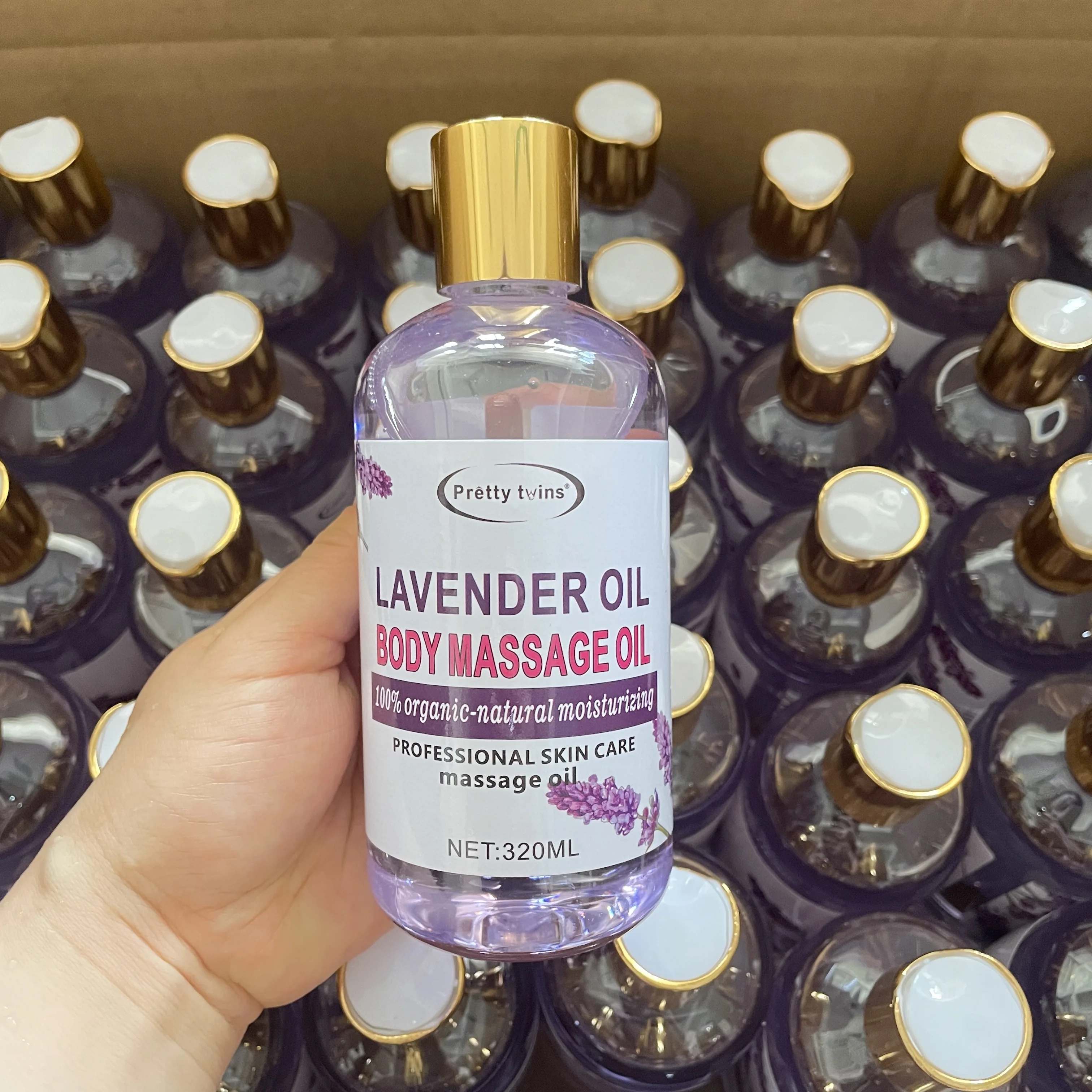 High Quality Wholesale 200 Ml Remove Stretch Mark Oil Bio Whitening Skincare Natural Essential Oil Lavender Massage Oil