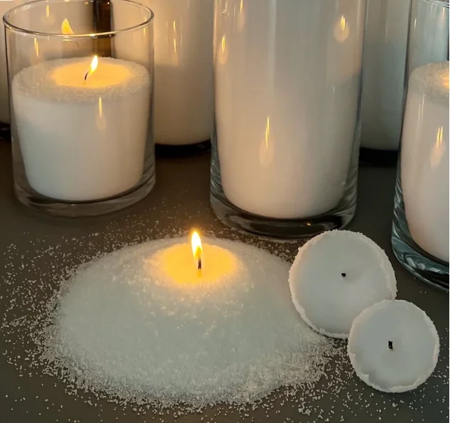 2024 hot selling granulated scented soy wax pearled candle sand candle powder for wedding decora