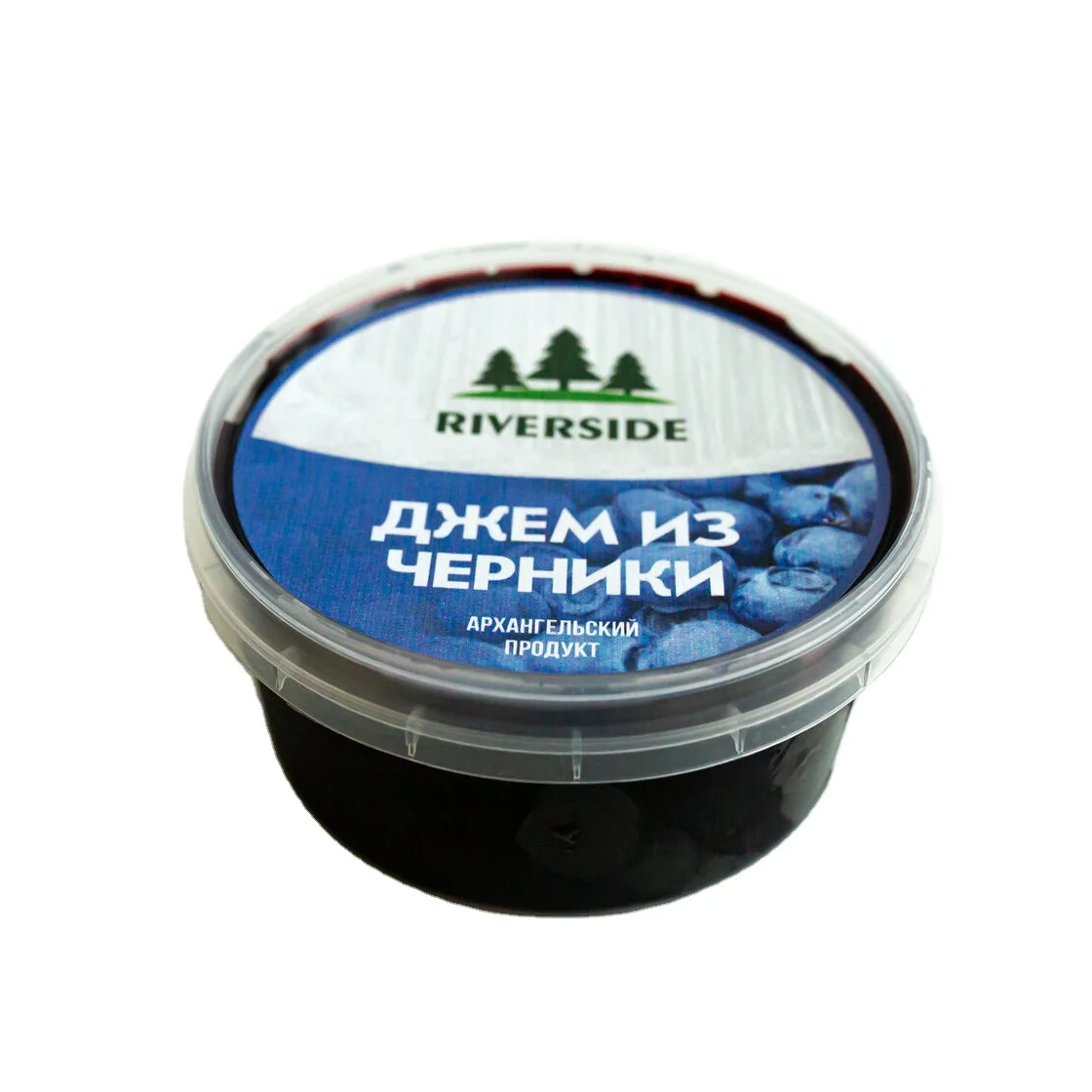 Eco-friendly GOST Standard Box Packaging Fresh / Frozen Healthy Northern Berry Blueberry Jam From Clear and Wild Forests