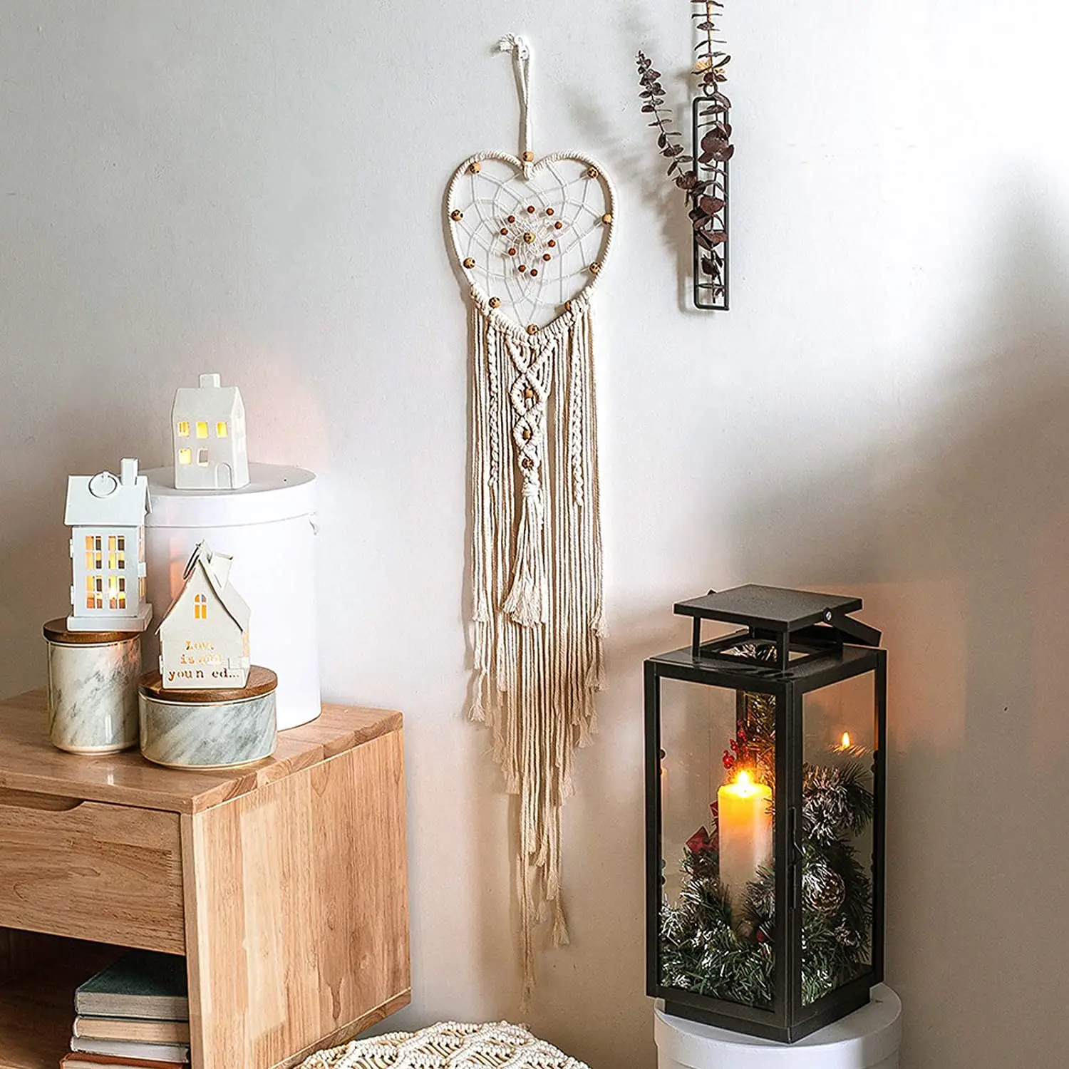 Tailai Factory New Design Handmade Blue With Brown Dreamcatcher Feather Cheap Price Dream Catcher