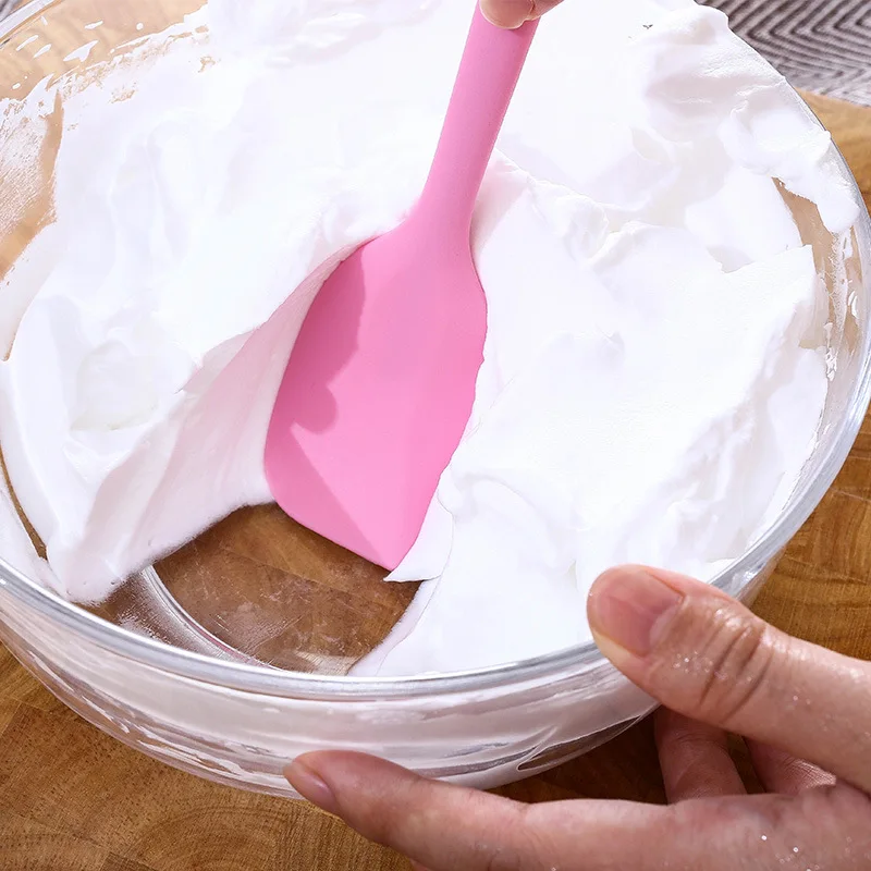 Small heat resistant silicon rubber cake cream scraper silicone spatula spoon set for baking