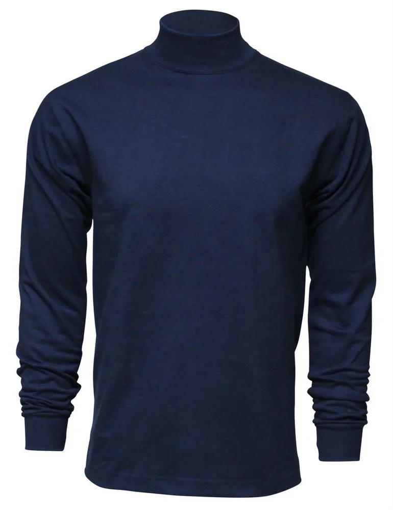 Men Slim Fit Lightweight Long Sleeve Pullover Top Turtleneck T-Shirt Full black high neck wear in winter  Body Warmer High Neck