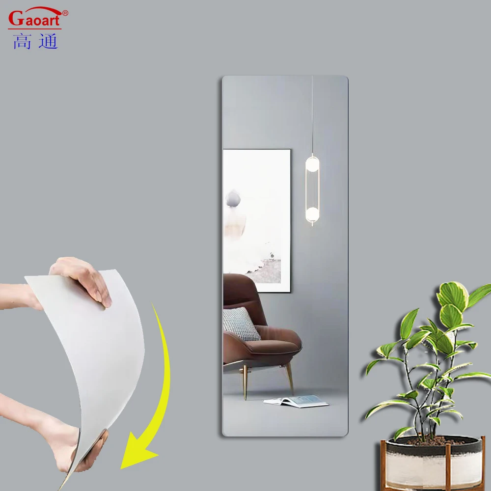 Custom Home Decor Sheet Stickers Adhesive Acrylic Shape Photo Decorations Wall That Mirror Board Sliver Plastic 2mm 50 Modern