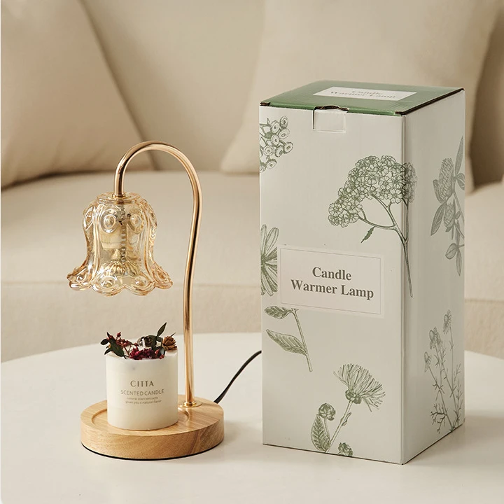 Candle Warmer Lamp Electric Gifts for Mom Bedroom Home Decor Dimmable Wax Melt Warmer for Scented Wax with 2 Bulbs, Jar Candles