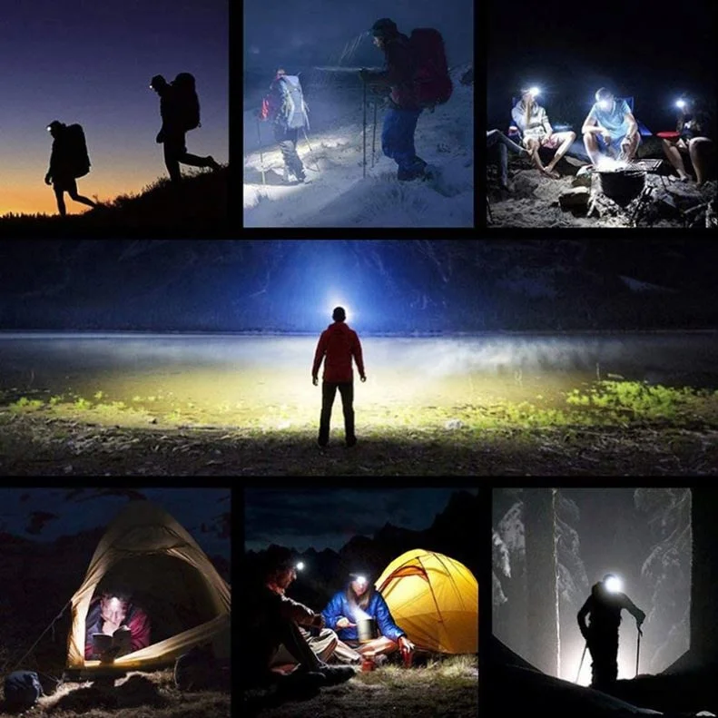 Waterproof Mini LED Headlamp USB Rechargeable COB Headlights Light weight Camping Broad Head Flash light with magnet magnetic