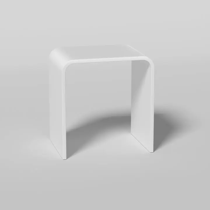 Acrylic bathroom vanity stool stone composite stool