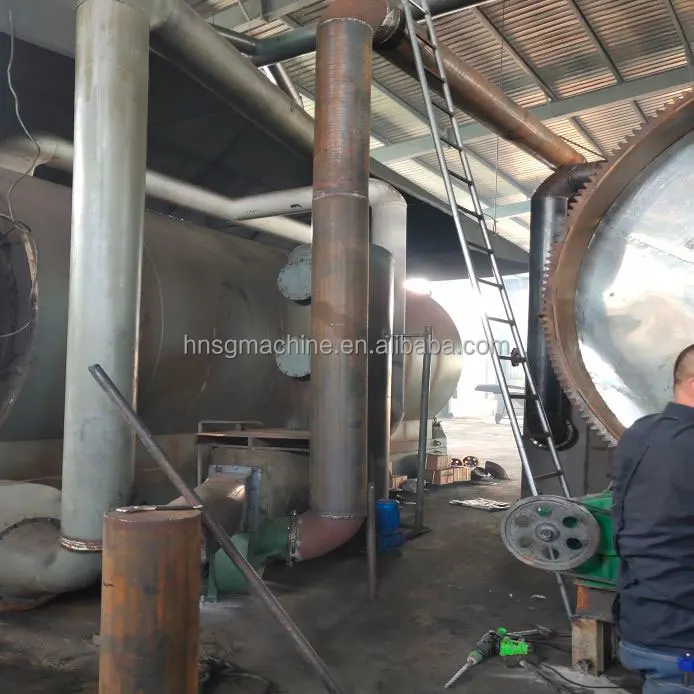 Professional factory batch type pyrolysis equipment waste plastic/tyre/rubber pyrolysis
