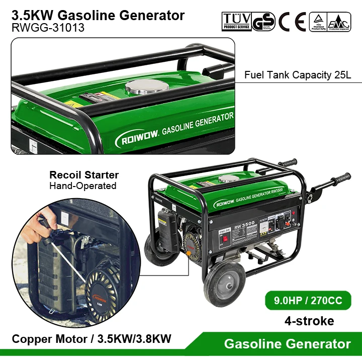 Sale 3.5KW Petrol Engine Generators Price Small Portable Gasoline Power Generators for Home House Camping Use Gas Generators