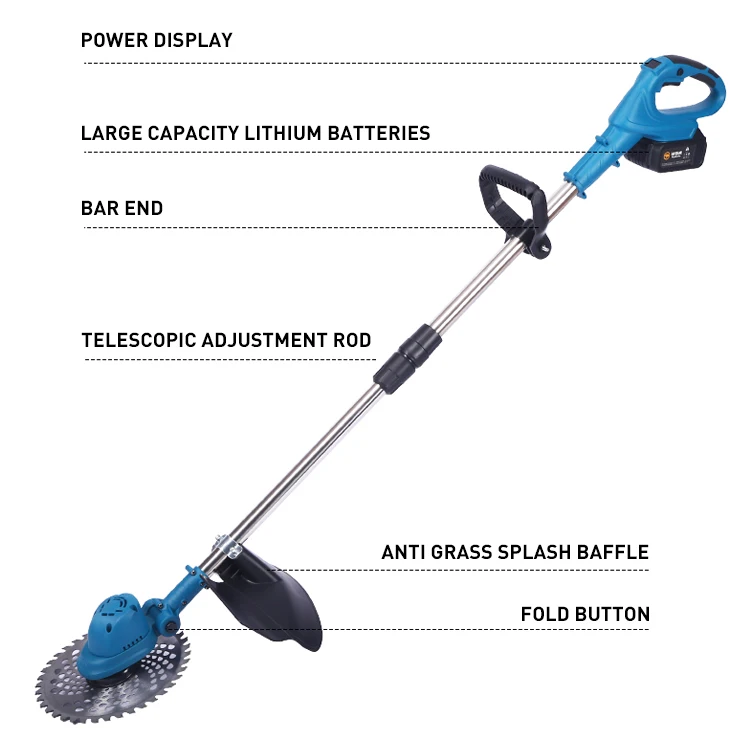 DTWA3-0002 Handheld Charging Multifunctional Weeding Machine Brushless High Power Lithium Battery