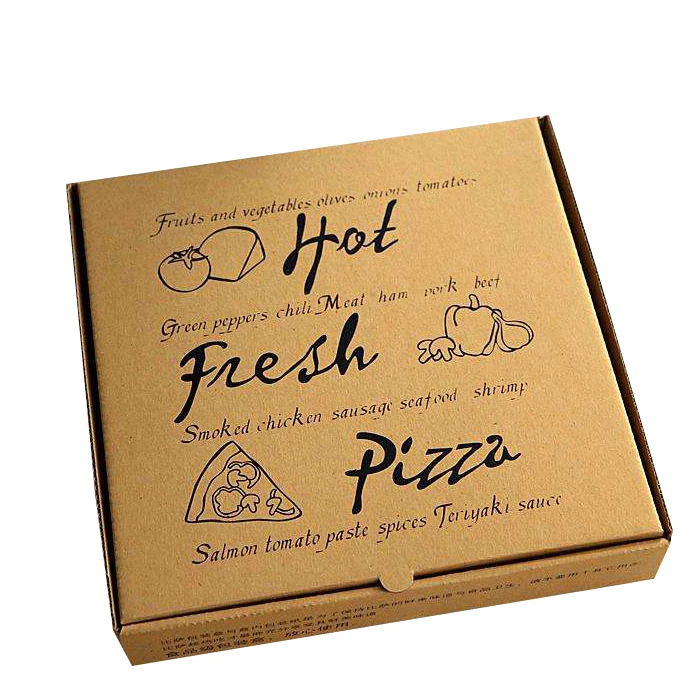 Personalised custom corrugated biodegradable food delivery cardboard factory cheap packaging pizza boxes