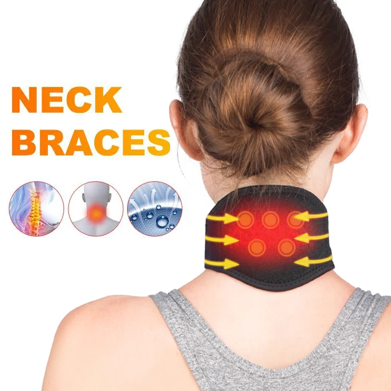 
Hot Selling Tourmaline Self-heating Neck Massager Brace Health Care Magnetic Neck Brace Belt for Neck Pain Relief 