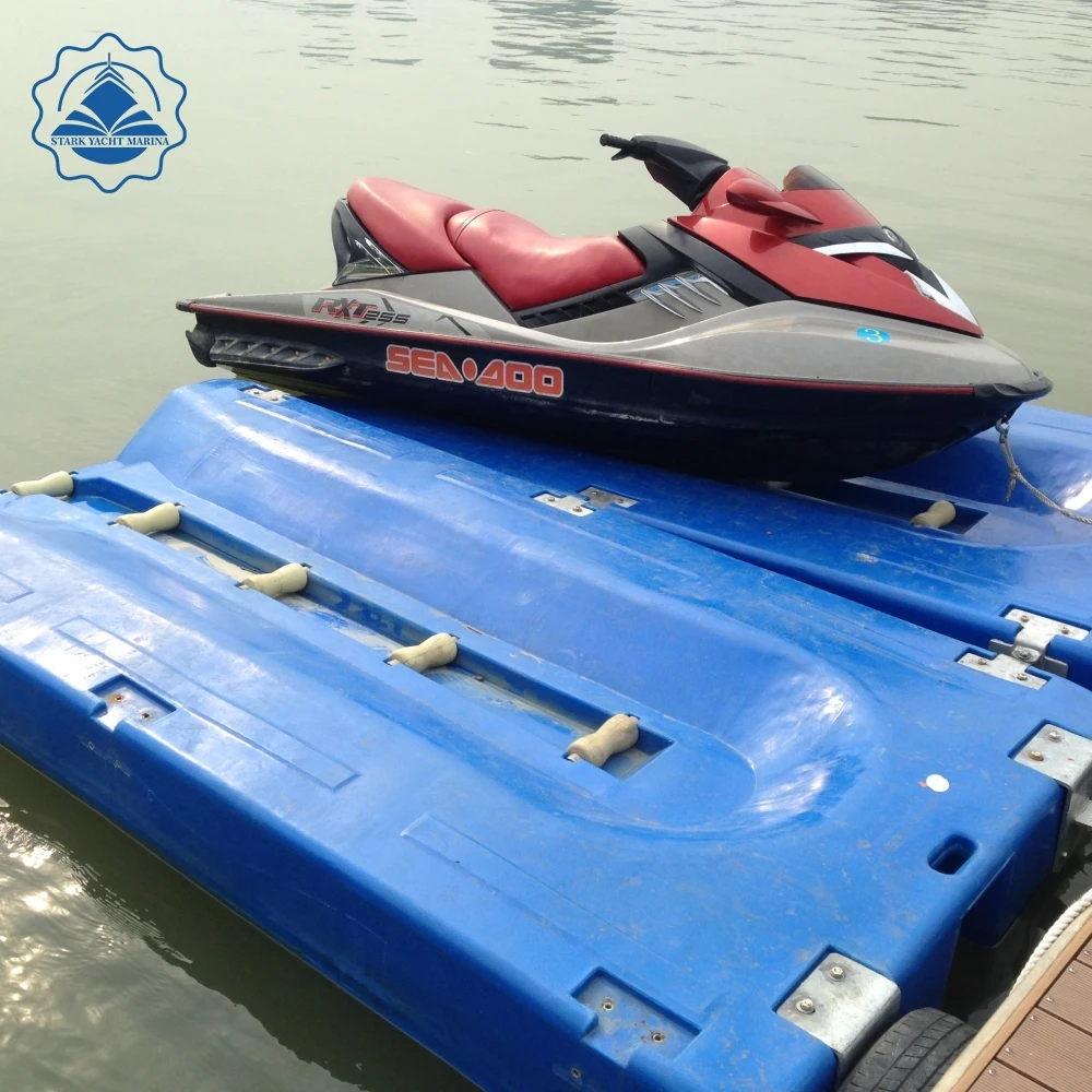 yacht sailing Floating  Jet ski dock pontoon modular platform in LLDPE material strong anti-UV feature boat lift bridge
