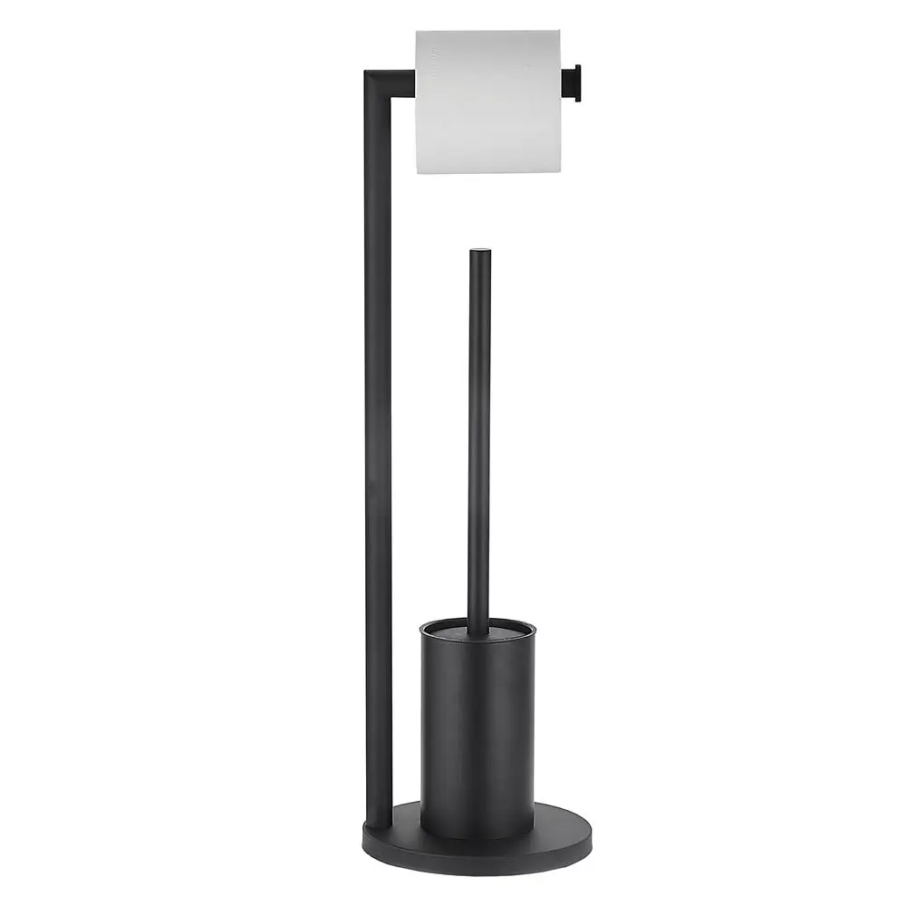 Best hot selling free standing Stainless Steel Standing bathroom Toilet Brush and paper holder