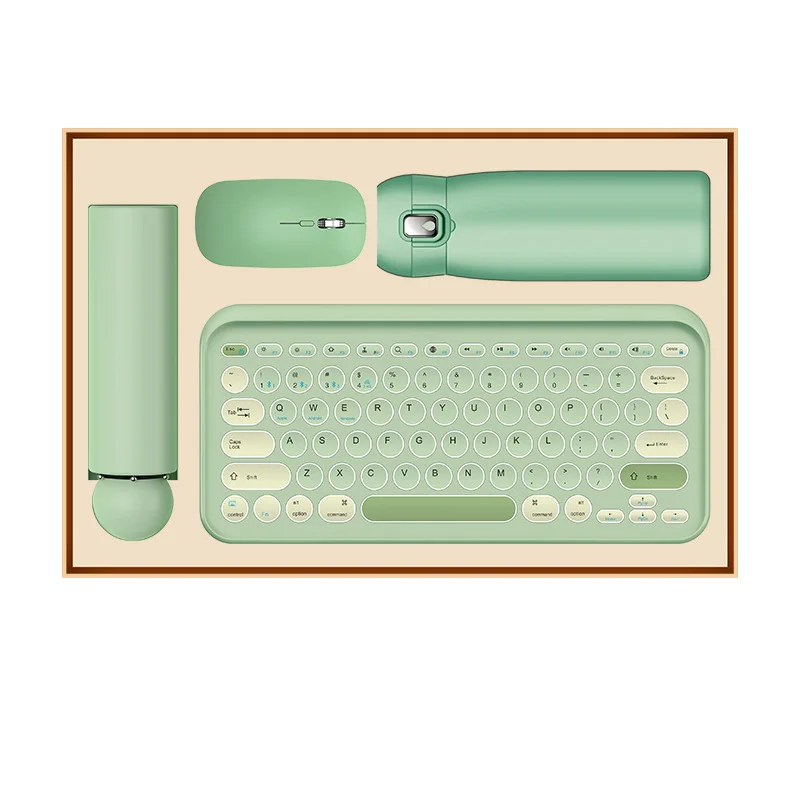 Pink Annual Luxury Promotion Business Gift Set Unique Keyboard  Mouse Corporate Gift Set for Women VIP Customers