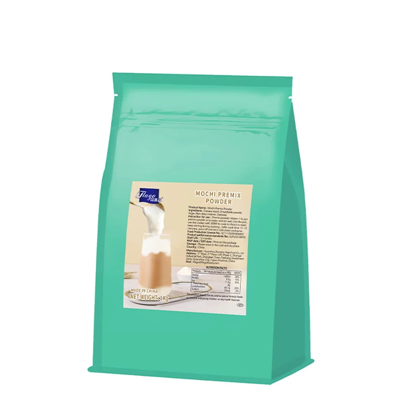 Flago best selling powder Mochi premix powder  halal bread pearl cake and ice cream topping chewable for bubble tea and milk tea