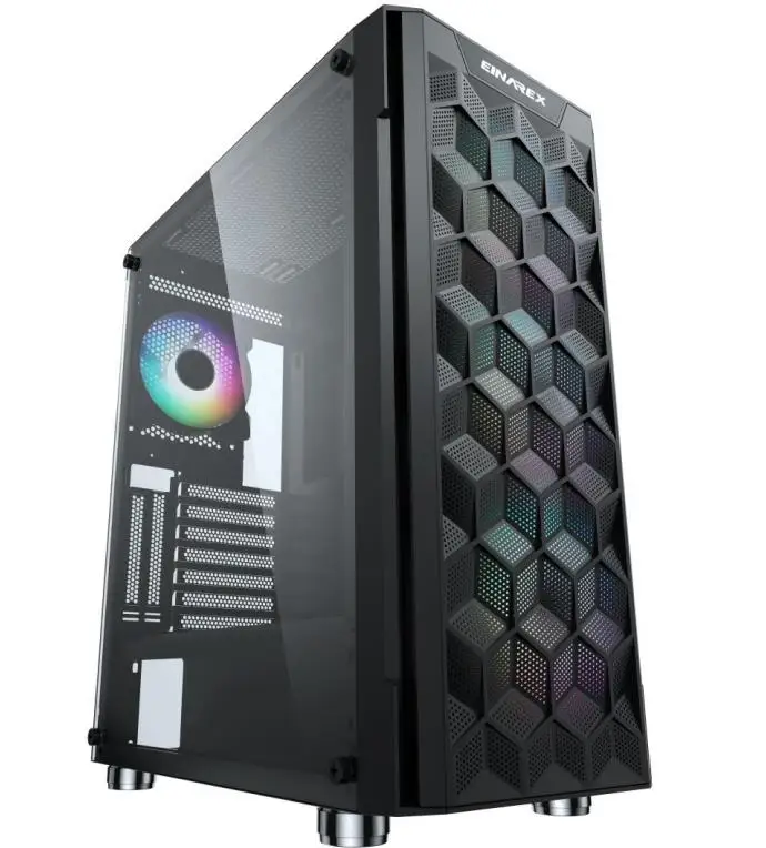 Style Plastic Desktop gaming case T/G side panel with 4pcs handscrews USB3.0